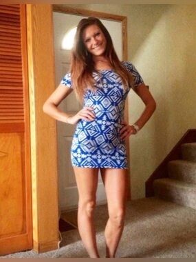 Forever 21 Blue and White Mini Dress